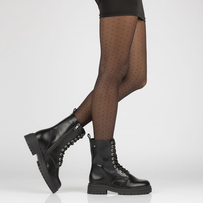 Leather boots Filippo DBT4212/22 BK black