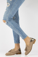 Skórzane mokasyny Filippo DP2332/21 BE beżowe