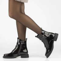 Skórzane botki Filippo DBT7317/25 BK czarne