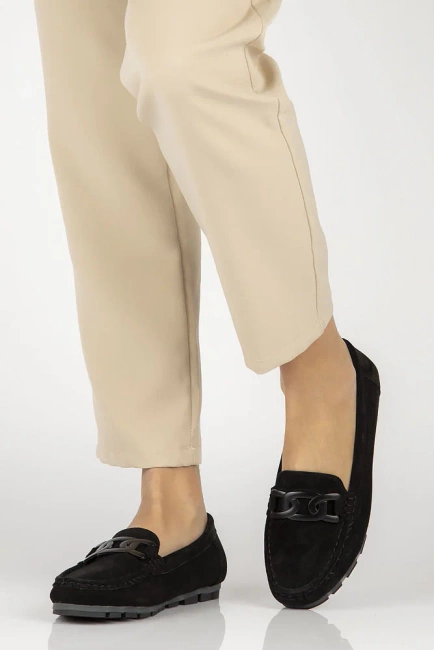 Skórzane mokasyny Filippo DP3630/25 BK czarne