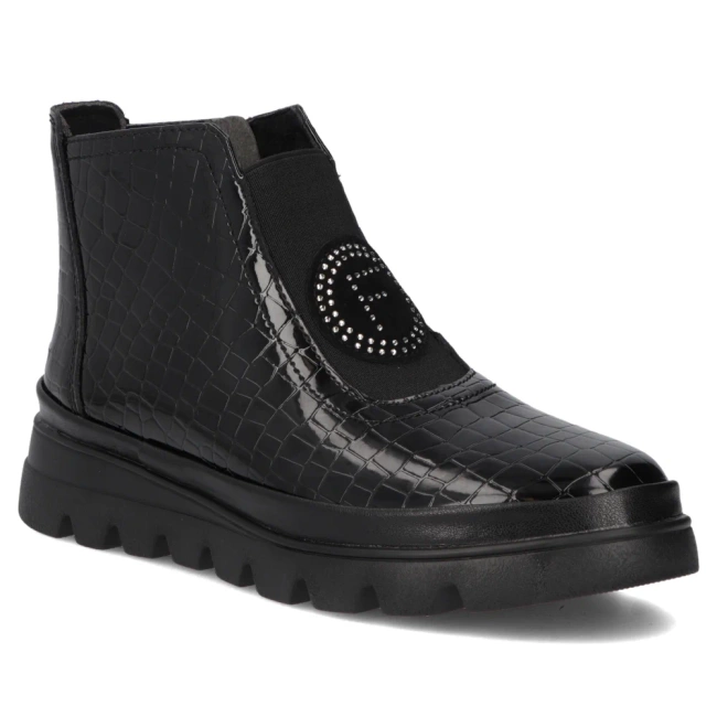 Skórzane botki Filippo DBT7169/25 BK czarne