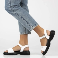 Leather sandals Filippo DS6811/25 WH white