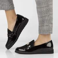 Skórzane mokasyny Filippo DP1515/24 BK czarne