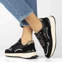 Leather sneakers Filippo DP7103/25 BK black