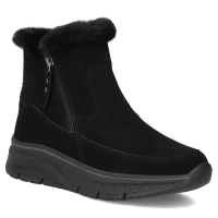 Skórzane botki botki na platformie  Filippo DBT7291/25 BK czarne