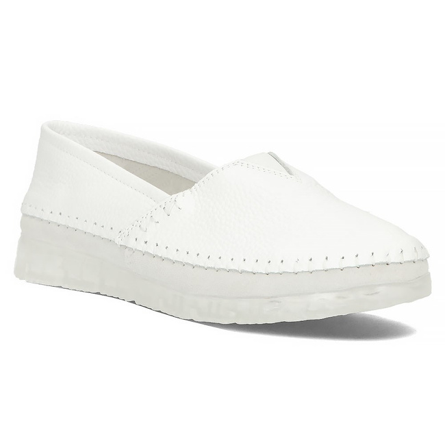 Skórzane półbuty Filippo DP2147/23 WH białe