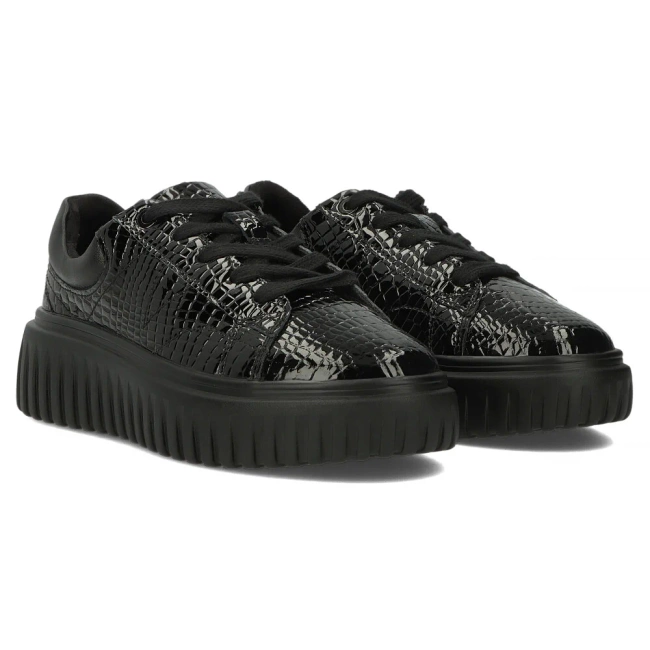 Skórzane sneakersy Filippo DP6766/25 BK czarne