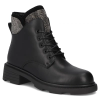 Skórzane botki Filippo DBT7296/25 BK czarne