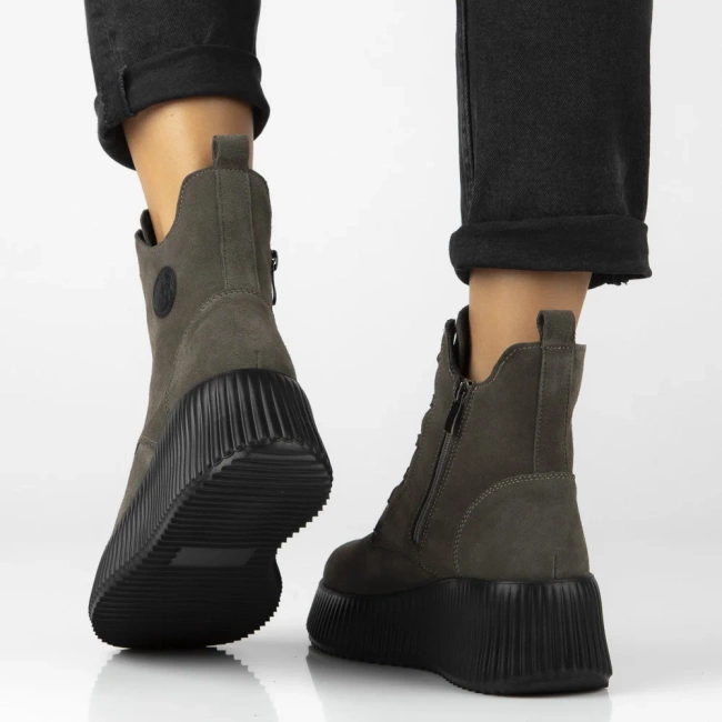 Leather ankle boots Filippo DBT7288/25 GR grey