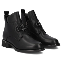Leather ankle boots Filippo DBT7191/25 BK black