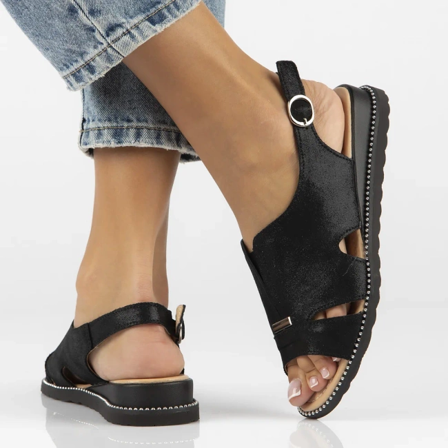 Leather sandals Filippo DS4470/25 BK black