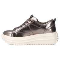 Skórzane sneakersy Filippo DP6795/25 GN gun metal