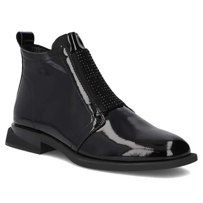 Skórzane botki Filippo DBT7141/25 BK czarne