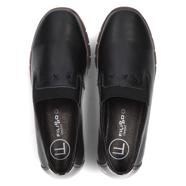 Leather shoes Filippo DP3160/22 BK black