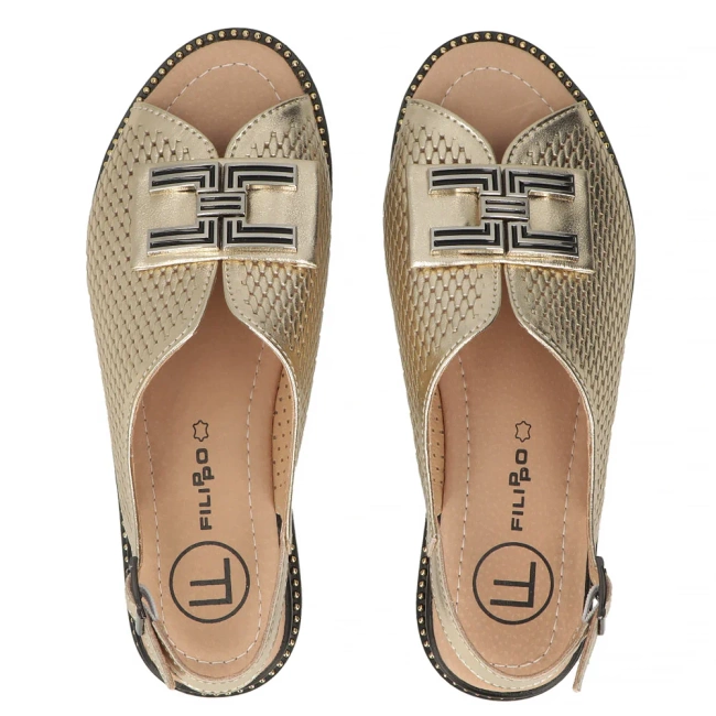 Leather sandals Filippo DS6032/25 GO gold