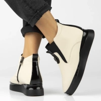 Leather ankle boots Filippo DBT7392/25 BE beige