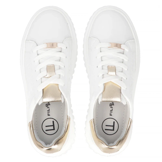 Leather sneakers Filippo DP7001/25 WH white