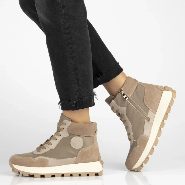 Leather ankle boots Filippo DBT7158/25 BE beige