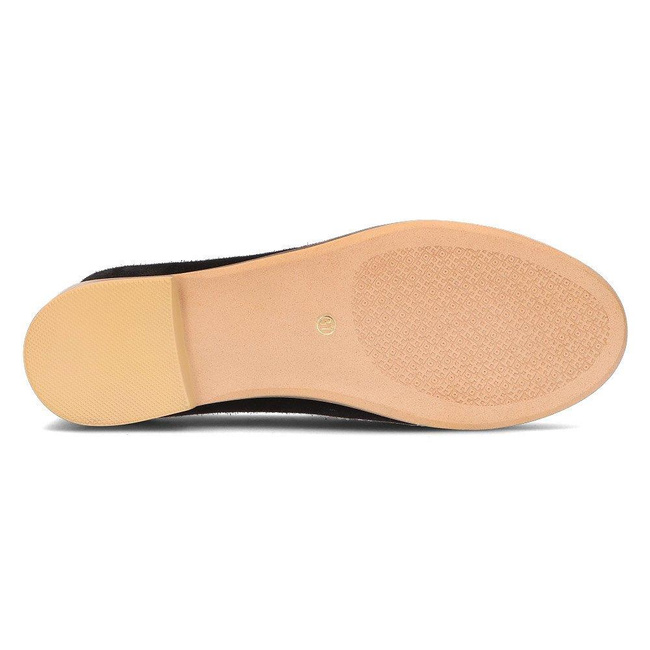 Skórzane mokasyny Filippo DP2332/21 BK czarne