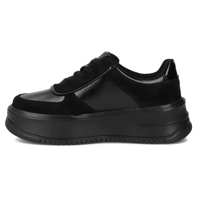 Leather sneakers Filippo DP7124/25 BK black
