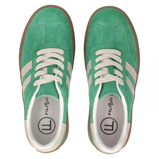 Leather Sneakers Filippo DP6764/25 GE green