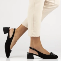 Skórzane czółenka Filippo DP6945/25 BK SU czarne