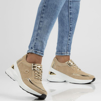 Skórzane Sneakersy Filippo DP3655/22 BE beżowe