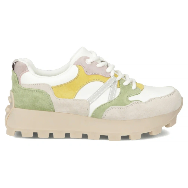 Skórzane sneakersy Filippo DP7559/26 WH YL białe