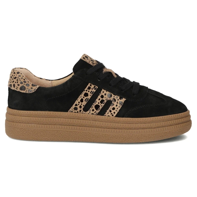 Leather sneakers Filippo DP7114/25 BK LEO black