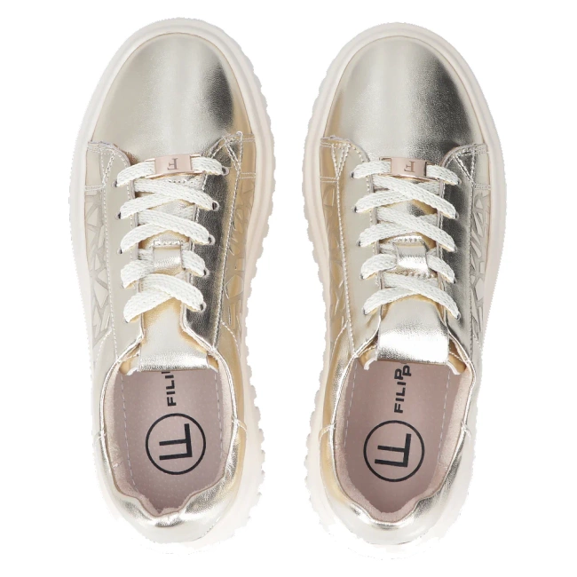 Leather sneakers Filippo DP7001/25 GO gold