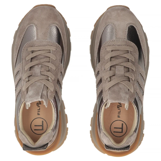 Leather shoes Filippo DP7408/25 TP Taupe