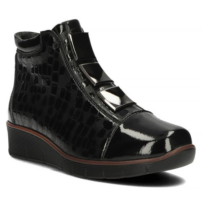 Leather ankle boots Filippo DBT3179/22 BK CR black