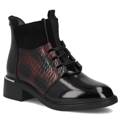 Leather ankle boots Filippo DBT7275/25 BG burgundy