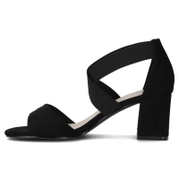 Sandały na obcasie Filippo DS6920/25 BK czarne