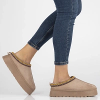 Fur slippers Filippo DK6662/24 BE beige