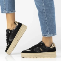 Skórzane sneakersy Filippo DP7102/25 BK czarne