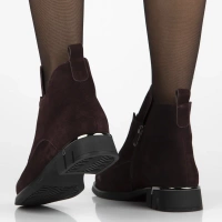 Leather ankle boots DBT7244/25 BG maroon