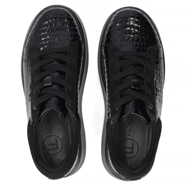 Leather sneakers Filippo DP7412/25 BK CR black