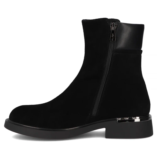 Skórzane botki Filippo DBT7180/25 BK czarne