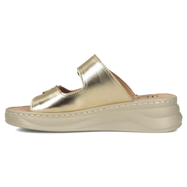 Leather flip-flops Filippo DK7044/25 GO gold