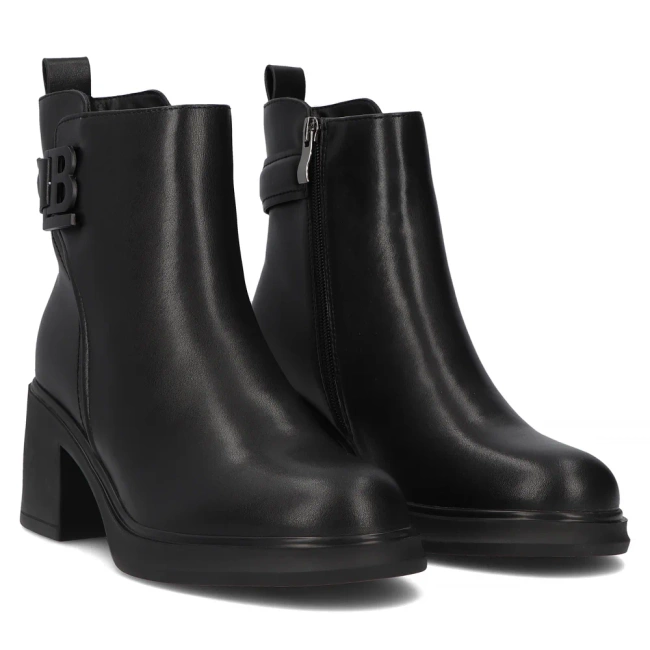 Leather ankle boots DBT6547/24 BK black