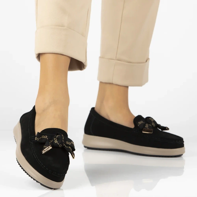 Leather loafers Filippo DP6457/24 BK black