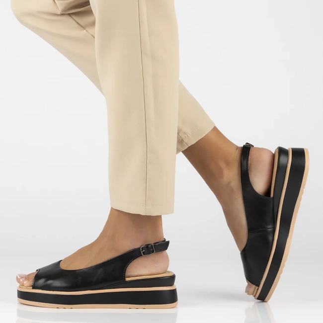 Leather sandals Filippo DS6153/25 BK black