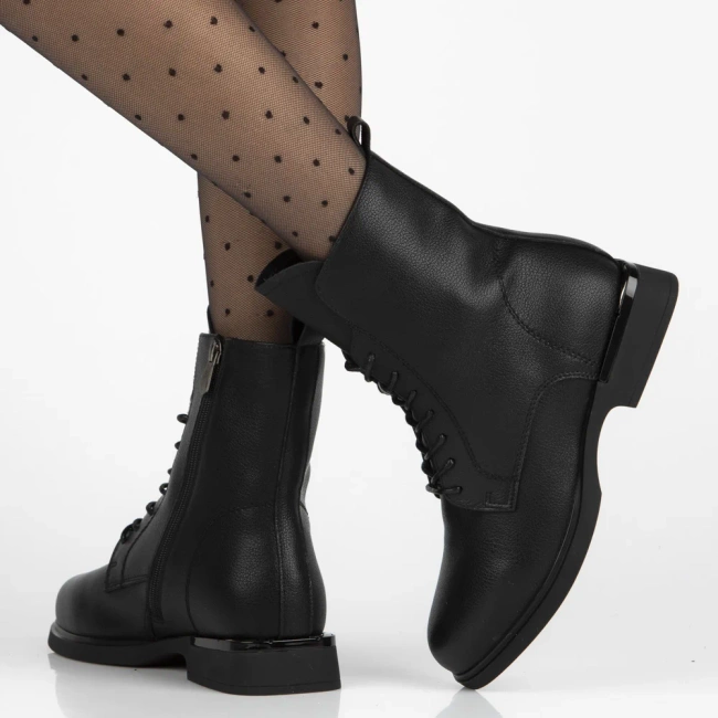 Leather ankle boots Filippo DBT7222/25 BK black