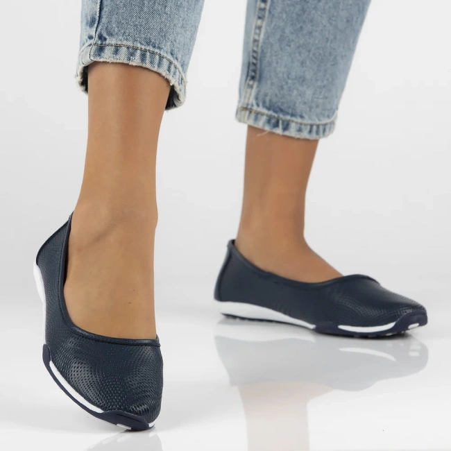 Leather shoes Filippo DP3681/25 NV navy blue