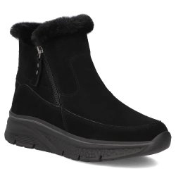 Skórzane botki botki na platformie  Filippo DBT7291/25 BK czarne