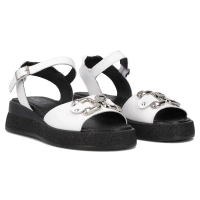 Leather sandals Filippo DS6755/25 WH white