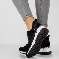 Leather sneakers Filippo DP1505/20 BK black