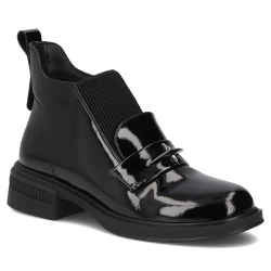 Skórzane botki Filippo DBT7313/25 BK czarne
