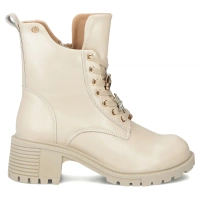Leather ankle boots Filippo DBT7132/25 BE beige